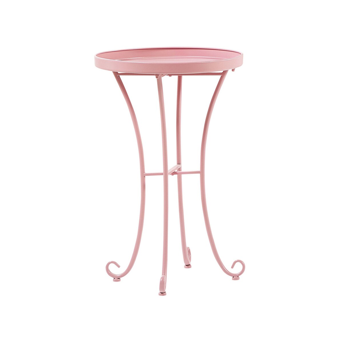 Zestaw mebli balkonowych metalowy różowy CAVINIA