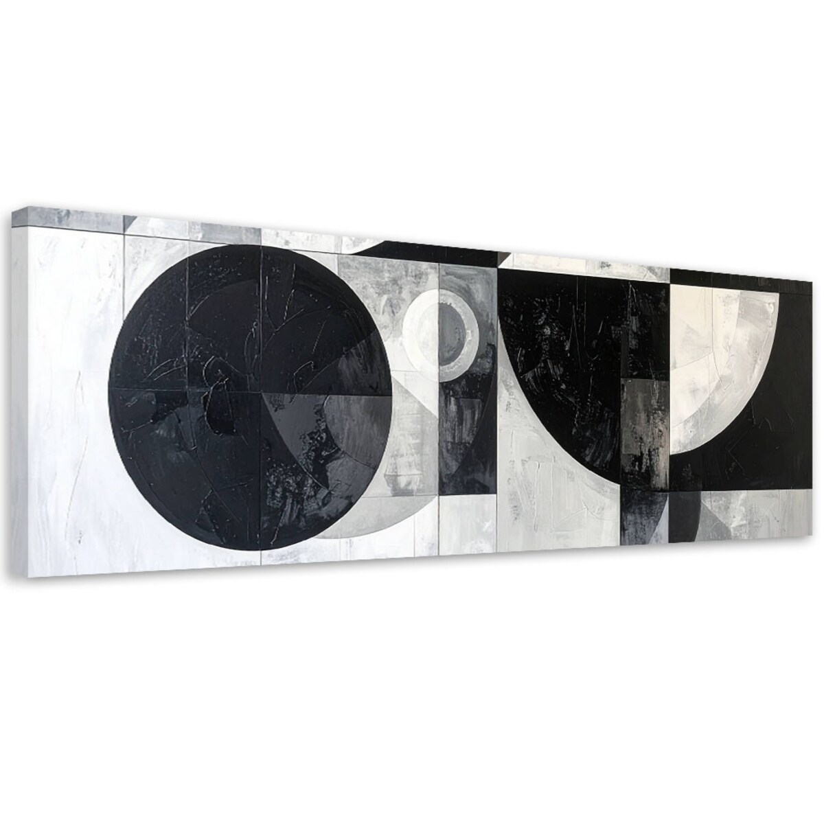 Obraz do salonu biura, Abstrakcja geometryczna czarno biały