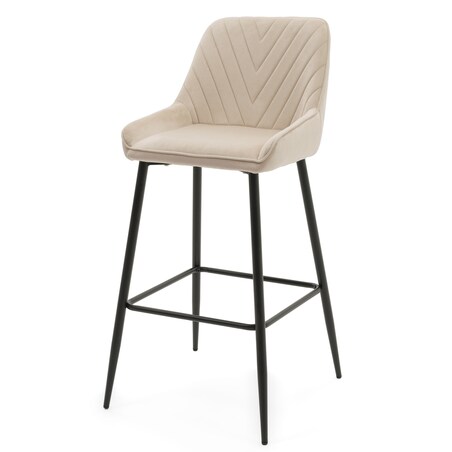 Hoker tapicerowany welurowy do salonu jadalni barowy glamour VASTO