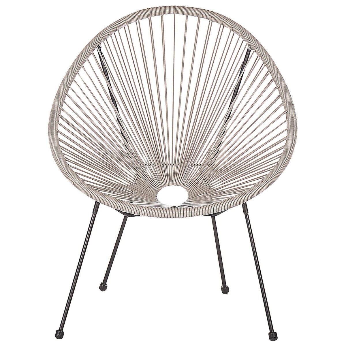 Krzesło z technorattanu jasnoszare ACAPULCO II