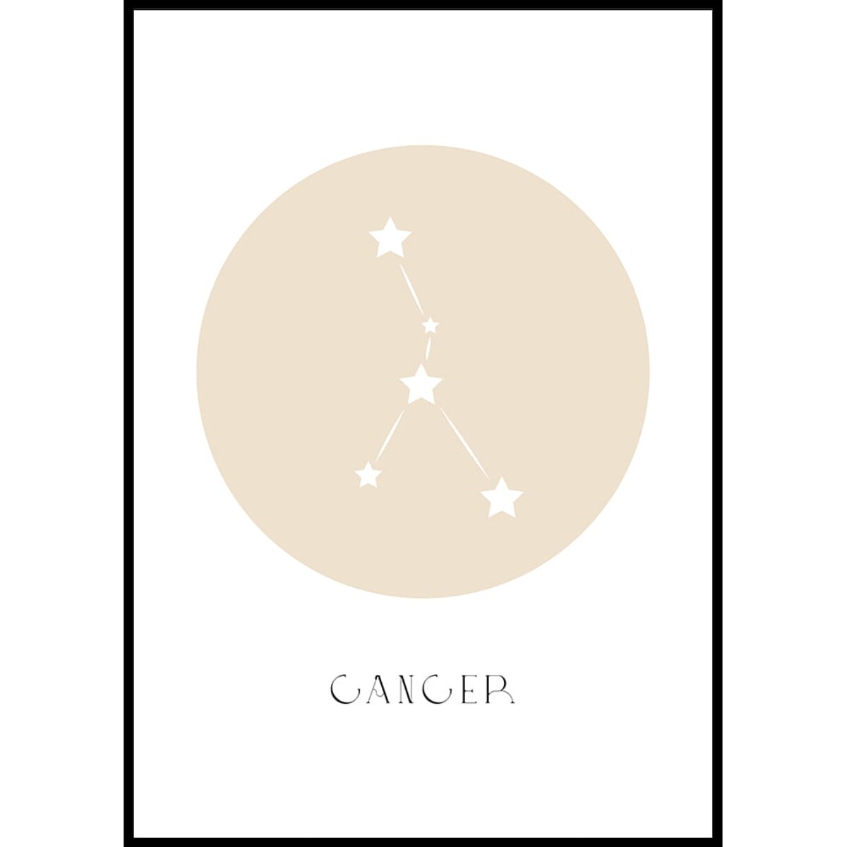 plakat znak zodiaku 2 rak 21x30 cm