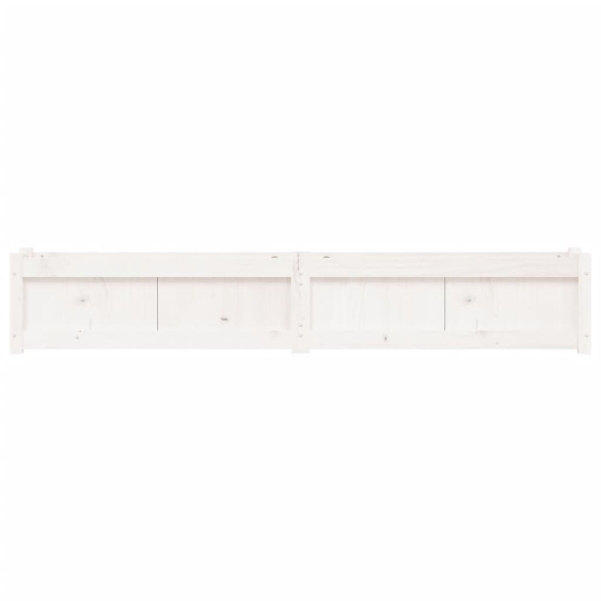vidaXL Donica ogrodowa, biała, 180x31x31 cm, lite drewno sosnowe