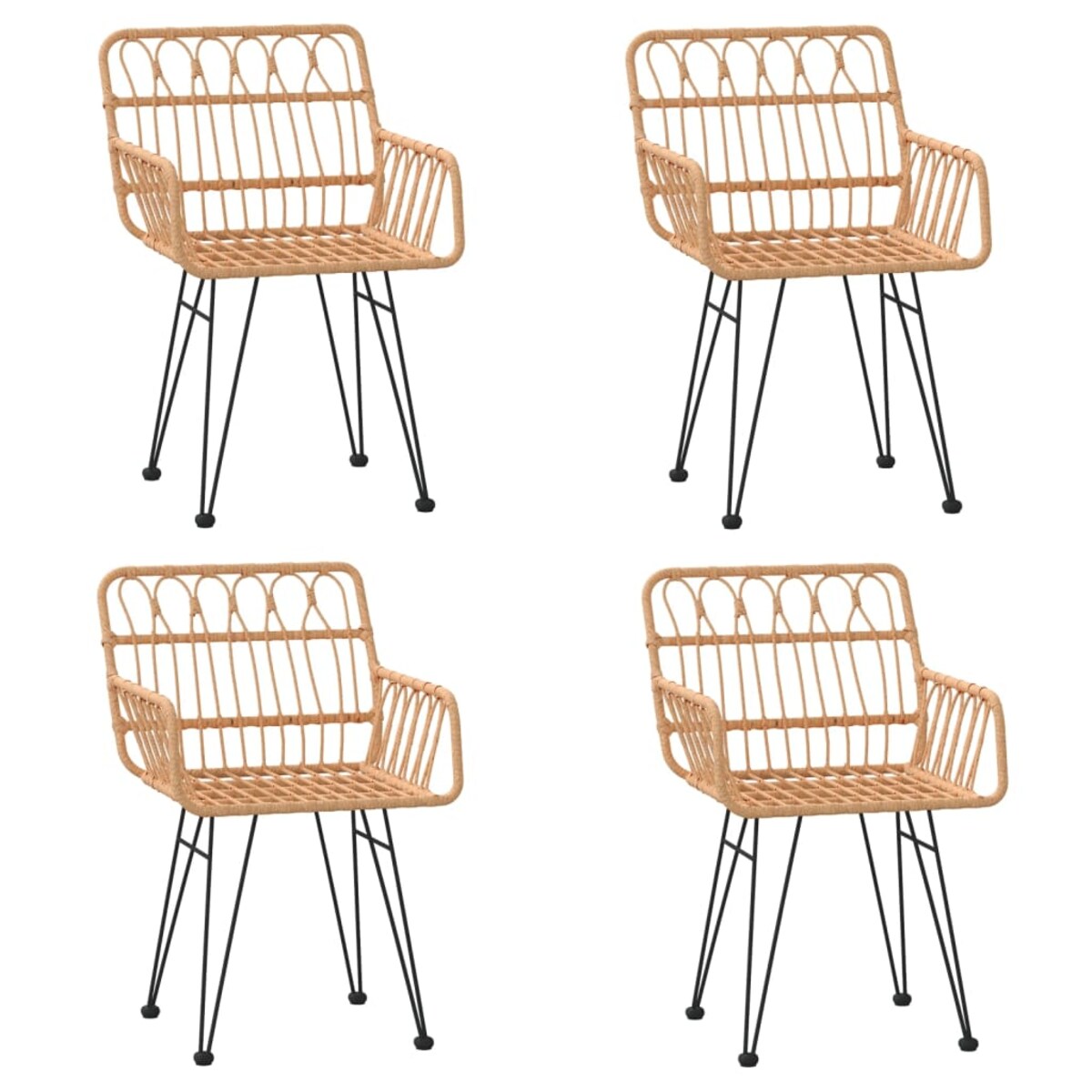 vidaXL 5-częściowy zestaw mebli ogrodowych, polirattan