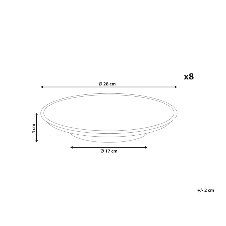 Zestaw 8 dużych talerzy THYME Kamionka Ciemnozielony