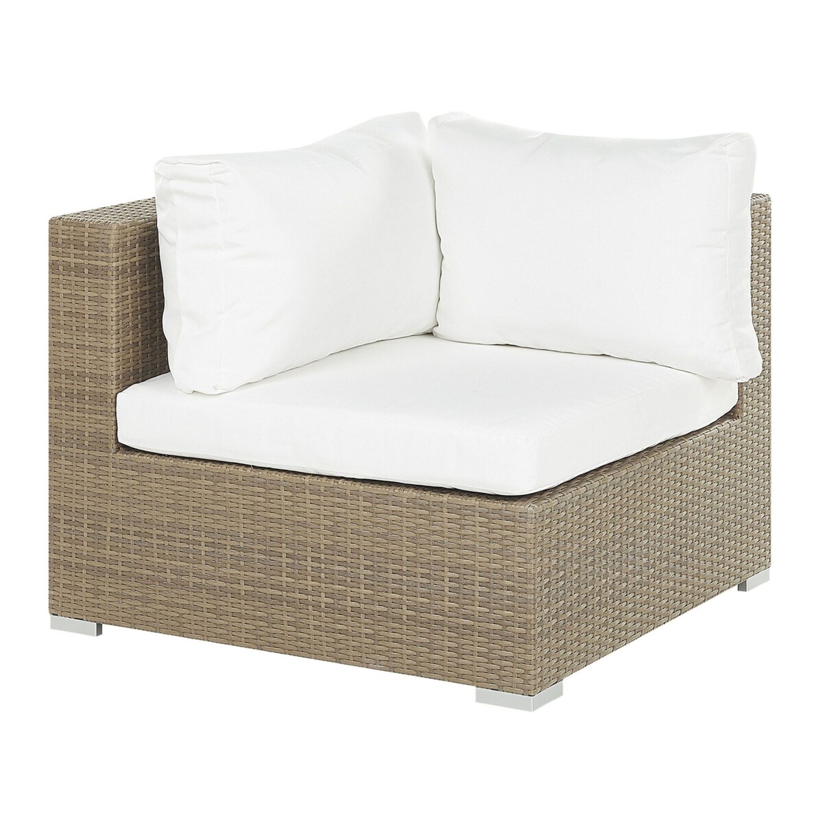 Zestaw ogrodowy z technorattanu 8-osobowy jasnobrązowy MAESTRO II