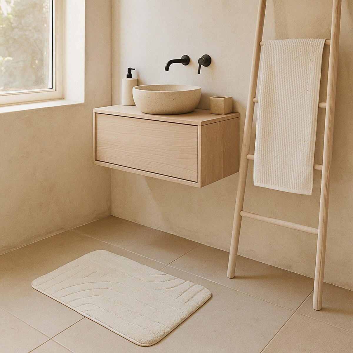 Dywanik łazienkowy JEV, mikrofibra, 45 x 70 cm