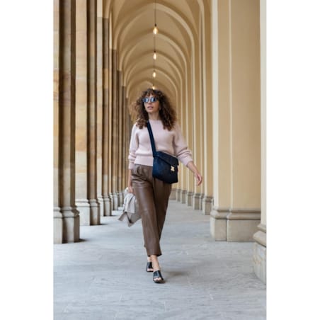 Torba SADDLE BAG M, rhombus midnight gold