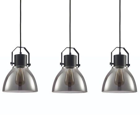 Wisząca lampa sypialniana Darlena czarna przydymiona