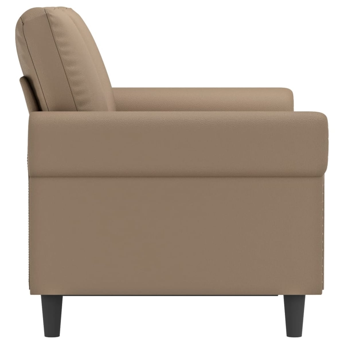vidaXL 2-osobowa sofa, kolor cappuccino, 120 cm, sztuczna skóra