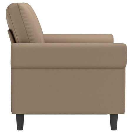 vidaXL 2-osobowa sofa, kolor cappuccino, 120 cm, sztuczna skóra