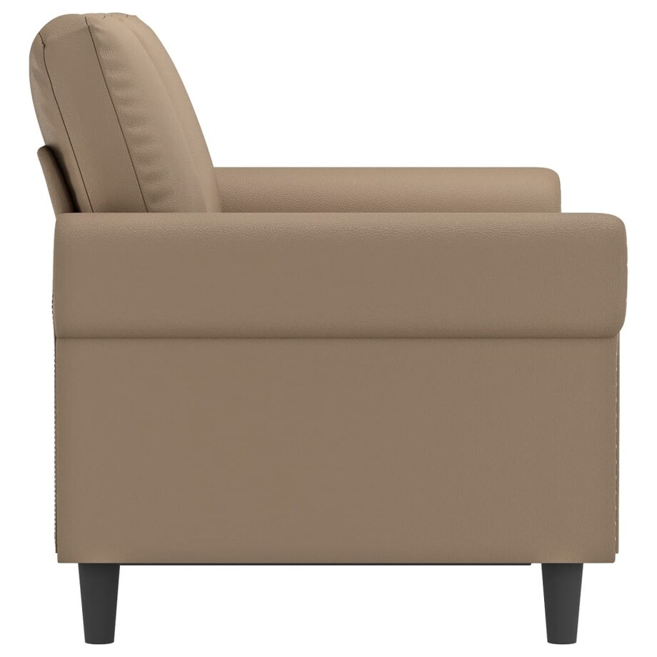 vidaXL 2-osobowa sofa, kolor cappuccino, 120 cm, sztuczna skóra