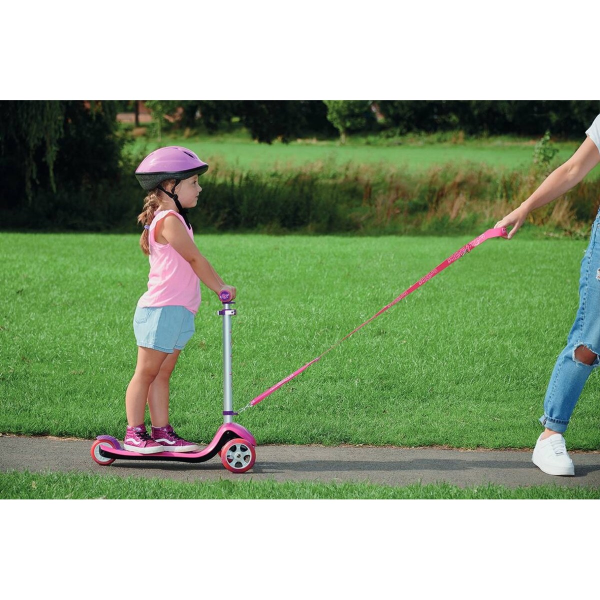 Składana hulajnoga Trunki - różowa, duża