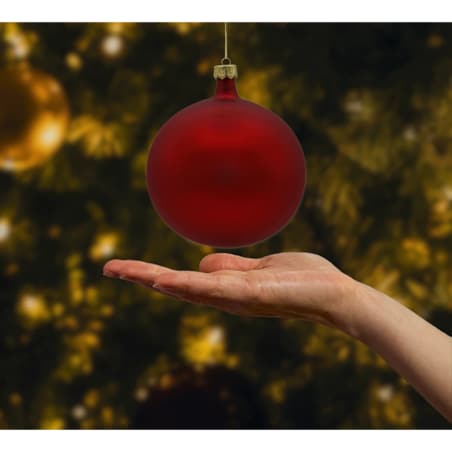 Bombka choinkowa: Okrągła matowa: czerwona