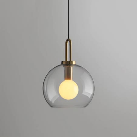 Lampa Sufitowa Wisząca Szklana E27 Kula Złota 25Cm