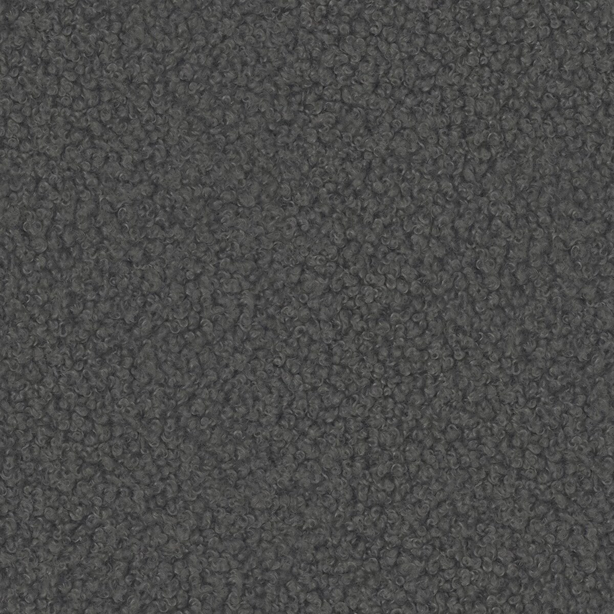 Nowoczesne łóżko tapicerowane 140x200 ELLE w tkaninie boucle - ciemny szary