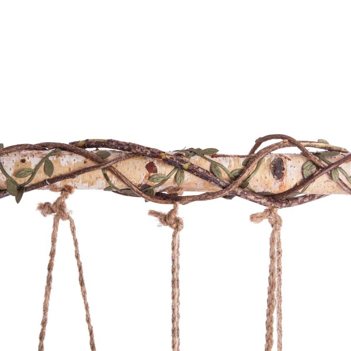 Zawieszka wielofunkcyjna ze szklanymi lampionami, dekorcja ścienna w stylu etno