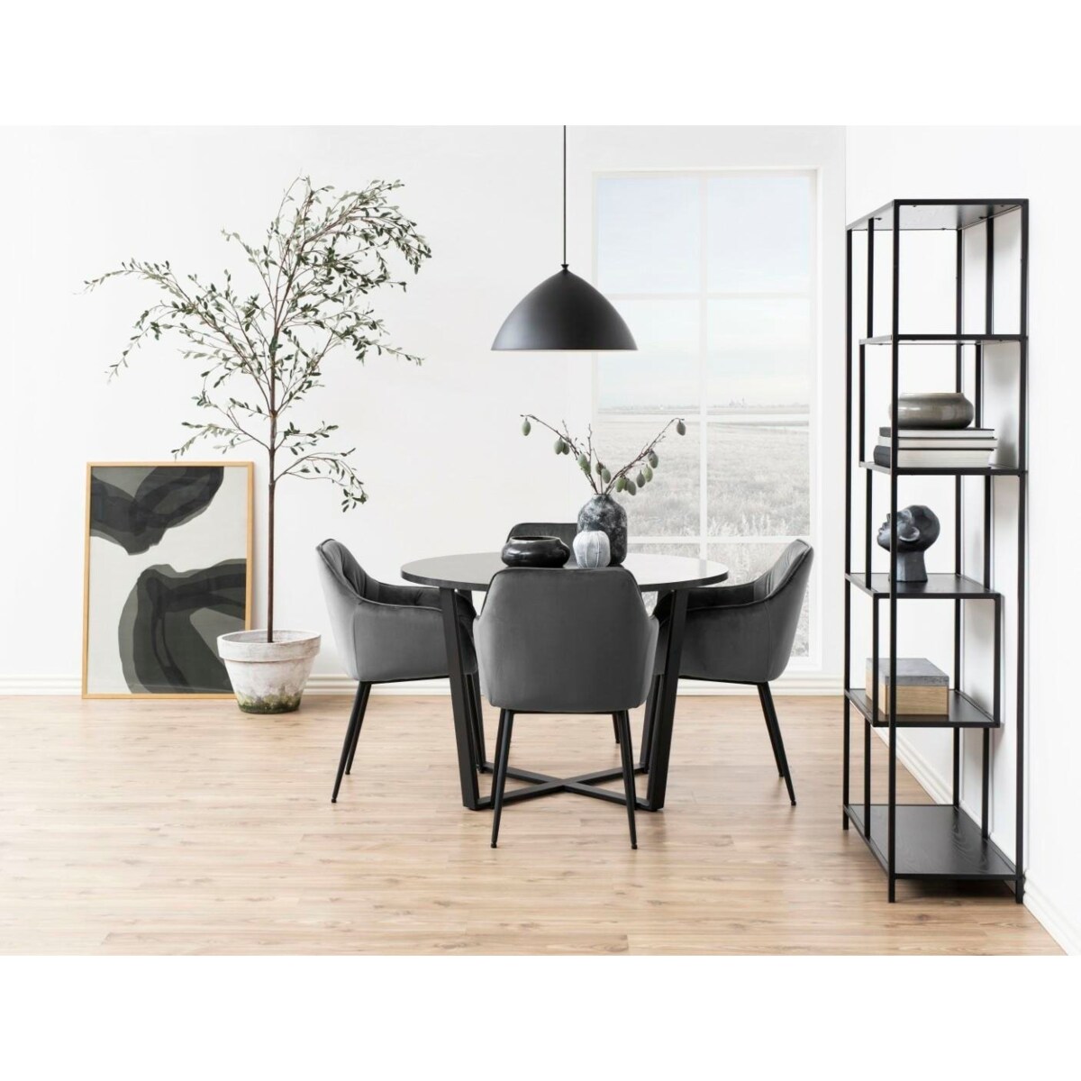 Krzesło Brooke VIC Dark Grey tapicerowane
