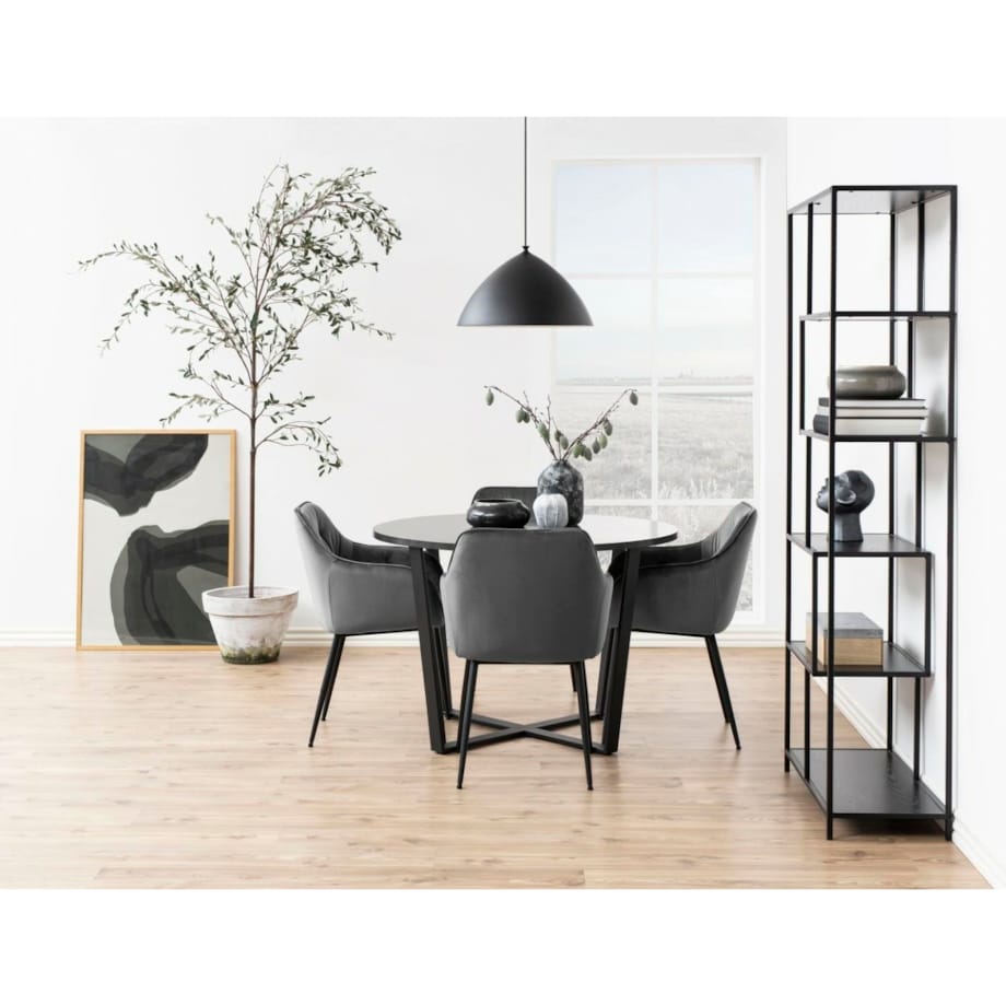 Krzesło Brooke VIC Dark Grey tapicerowane