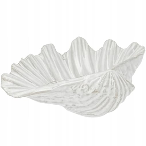 FIGURKA MUSZLA MARYNISTYKA RAFA KORALOWA CERAMICZNA DEKORACYJNA MUSZELKA