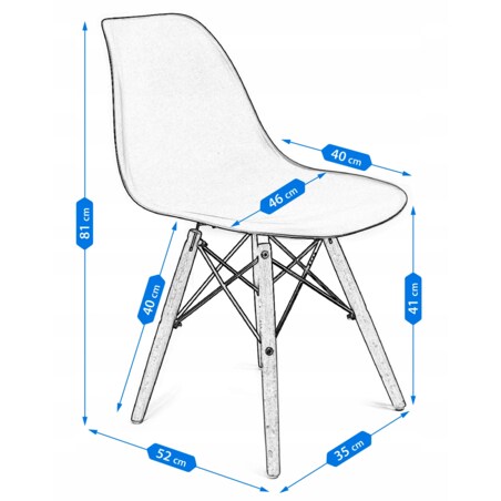 4 X Krzesło Do Jadalni Kuchni Stołu Zestaw Komplet Szare (Ikeabox)