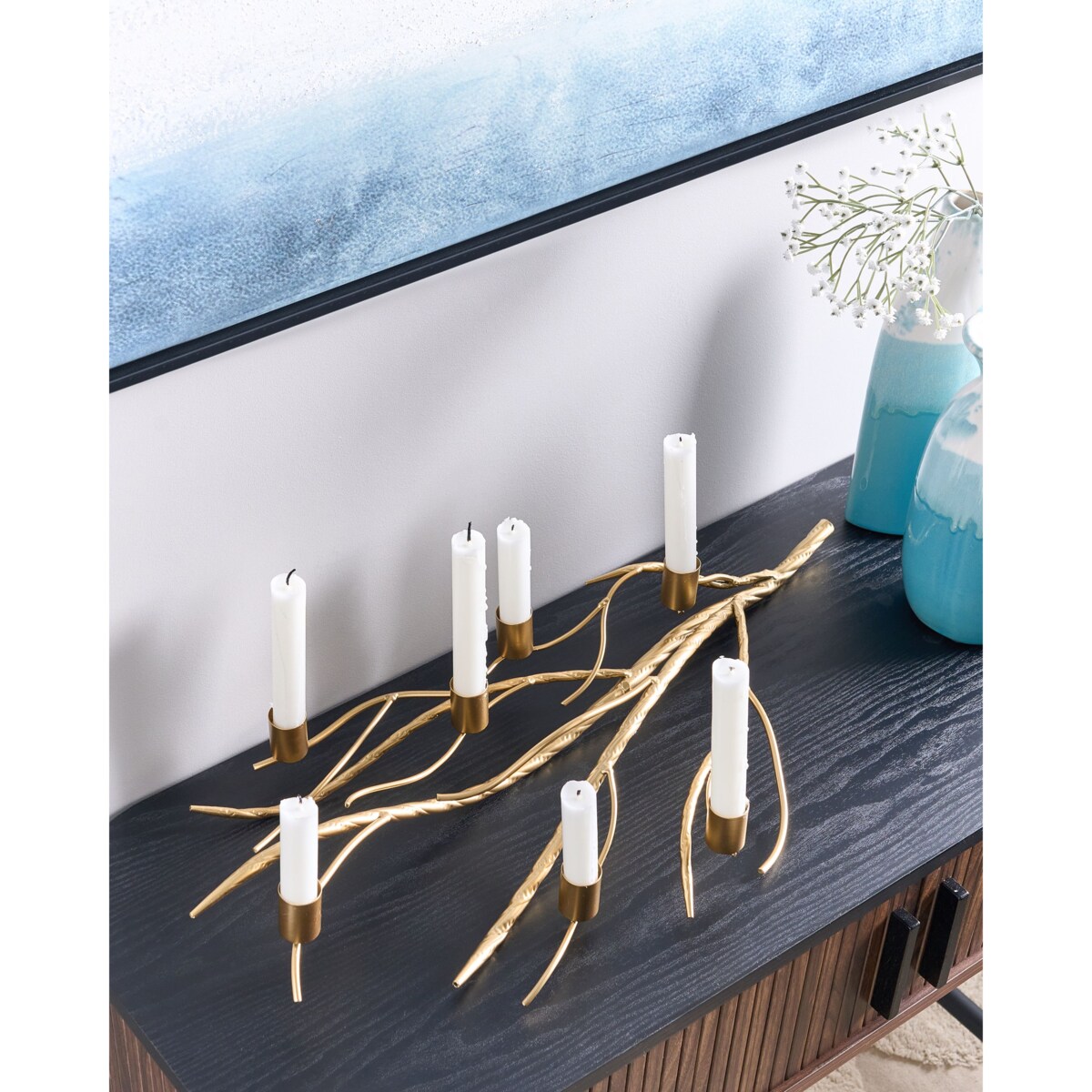 Świecznik ARRENTELA Metal 10 cm Złoty