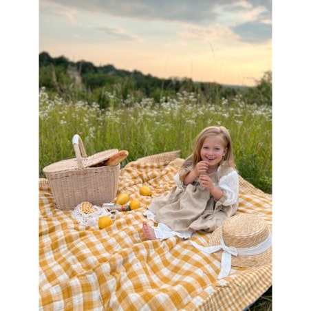 Orcha – muślinowy koc piknikowy XXL – mata piknikowa 180×150 cm