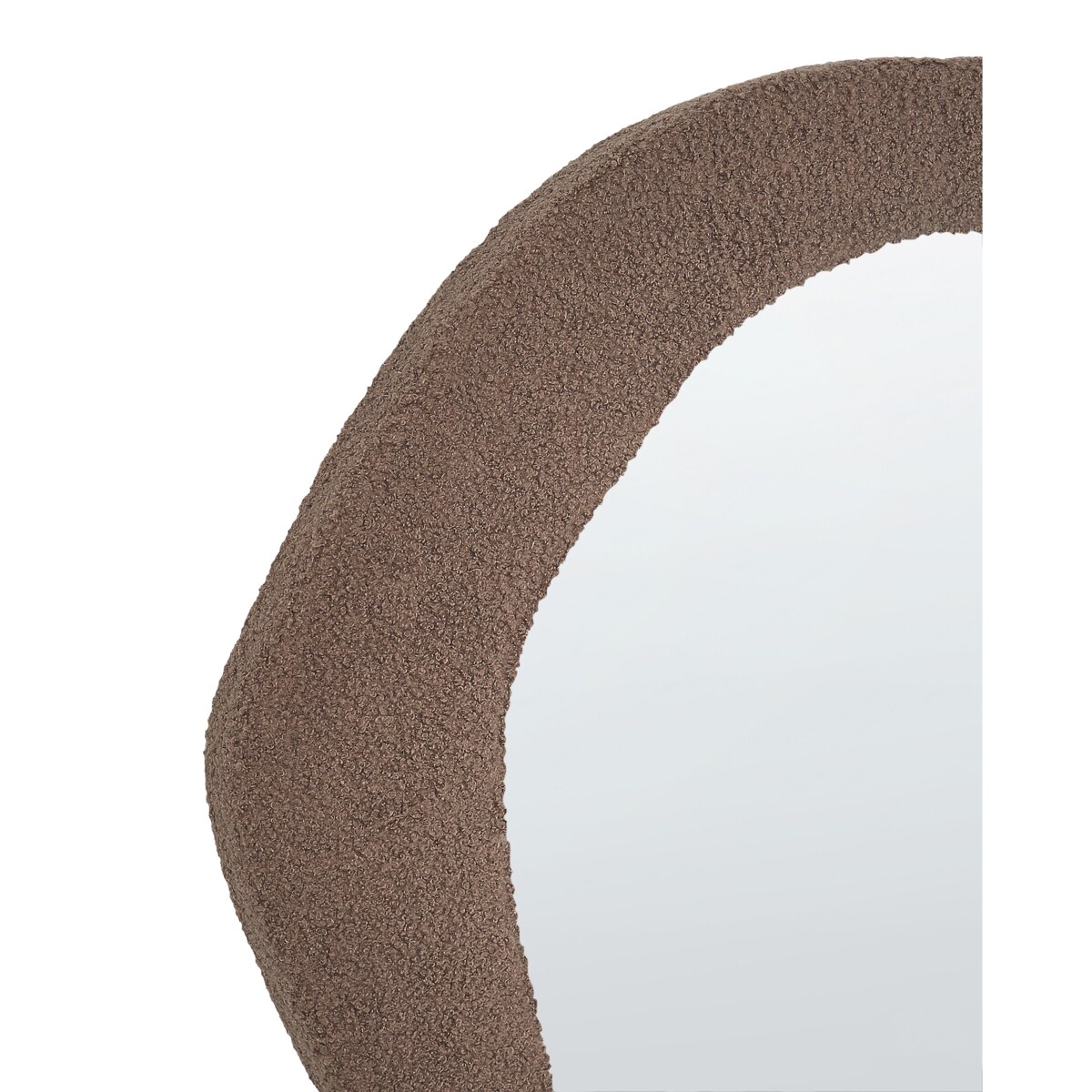 Lustro ścienne boucle 79 x 80 cm brązowe BLISMES