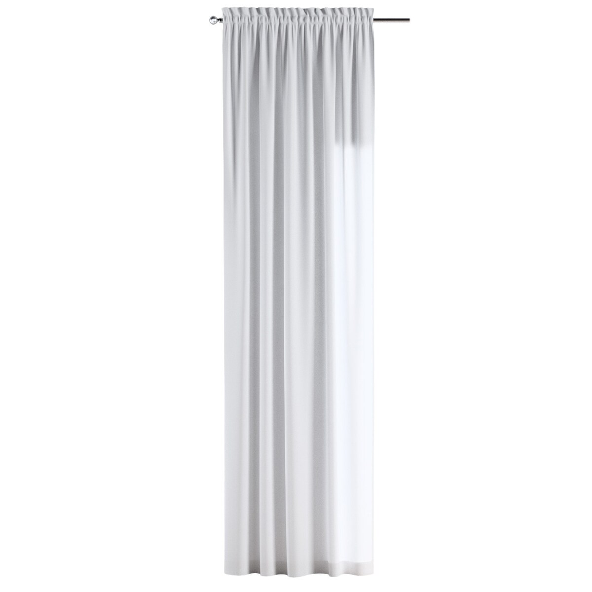 Zasłona na kanale z grzywką 1 szt. 130x260 biały
