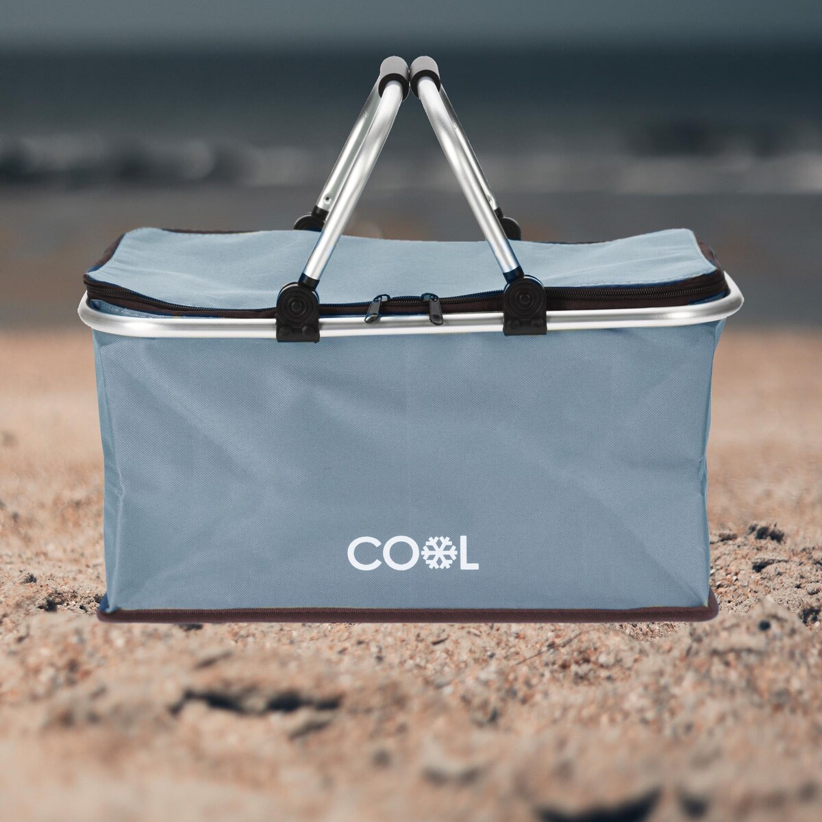 Kosz Piknikowy Termiczny Koszyk Na Plażę Termoizolacyjny Składany 35 L