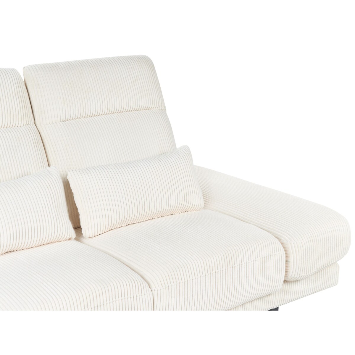 Sofa 3-osobowa sztruksowa jasnobeżowa IKAST