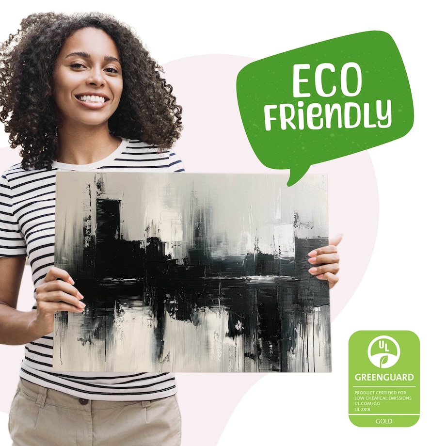 Obraz Na Płótnie Czarny Abstrakcyjny Wzór Do Salonu Sypialni 70x50cm