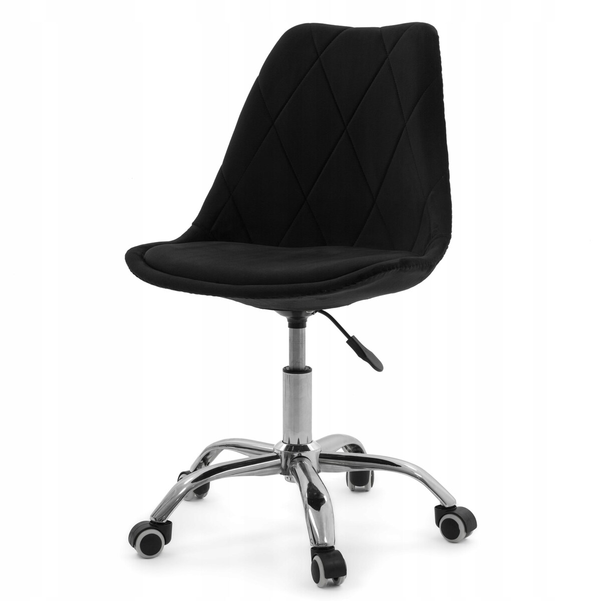 Krzesło do biurka DUBLIN WELUROWE OBROTOWE czarne