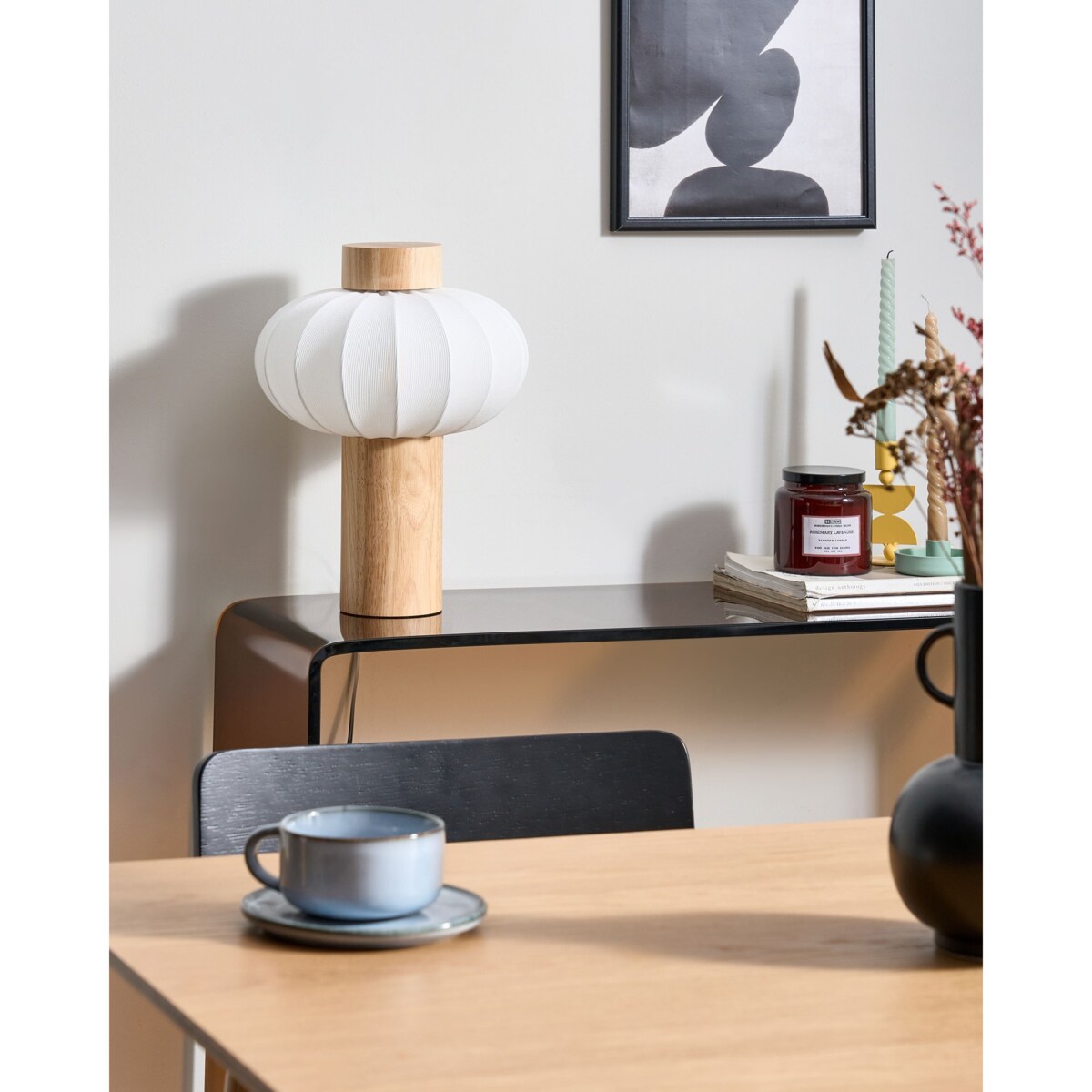 Lampa stołowa ABENS Drewno Jasnobrązowy