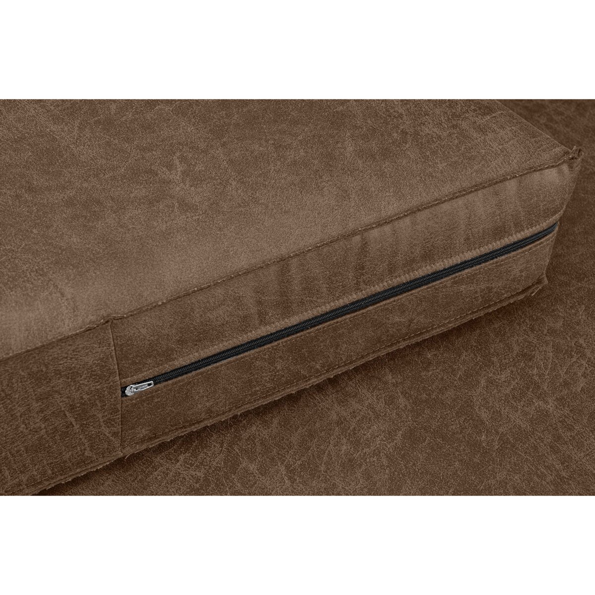 KONSIMO INVIA Fotel w stylu loftowym koloru ciemnobrązowego