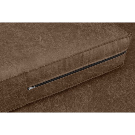 KONSIMO INVIA Fotel w stylu loftowym koloru ciemnobrązowego