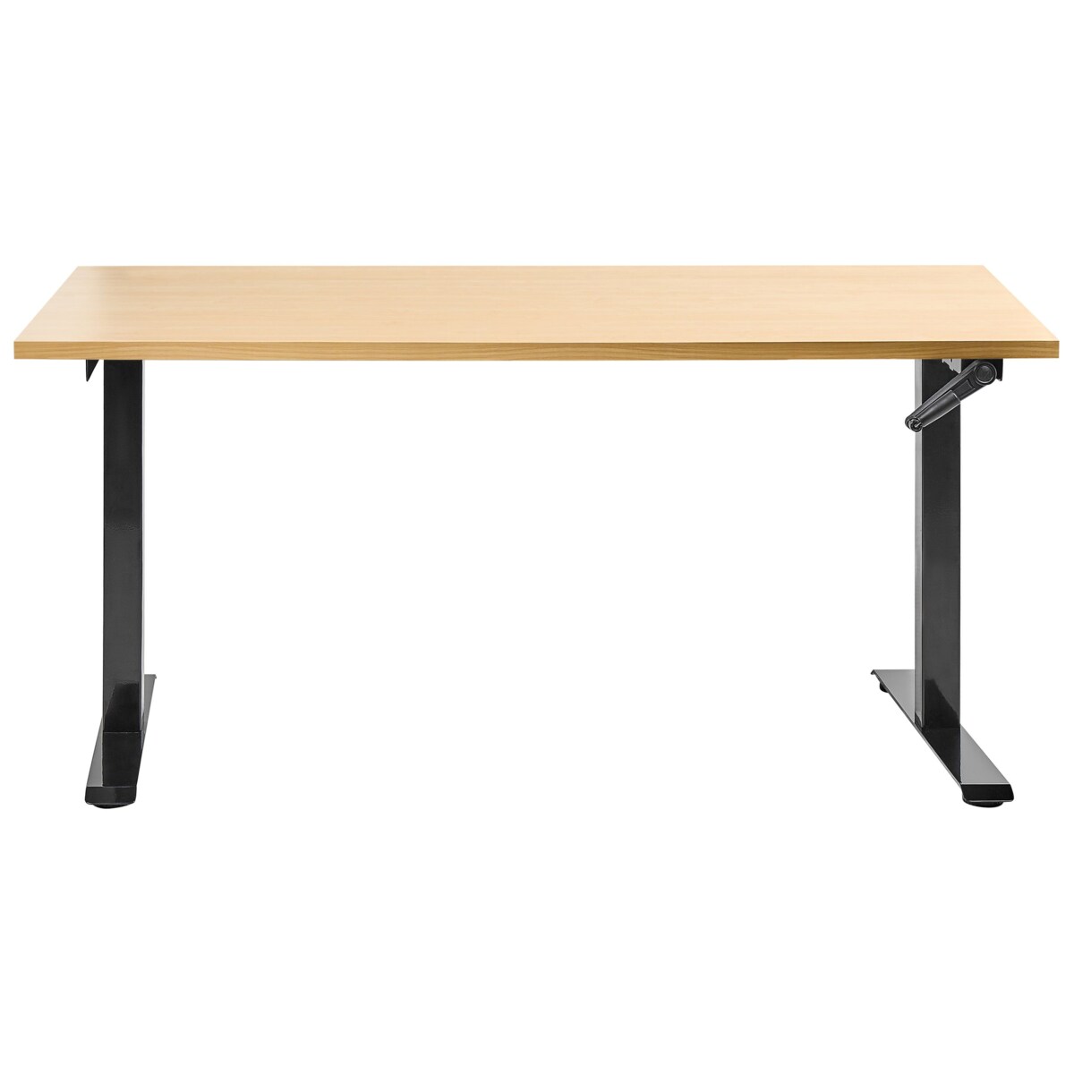 Biurko regulowane manualnie DESTINES Czarny/ jasny brąz 160 cm 72 cm