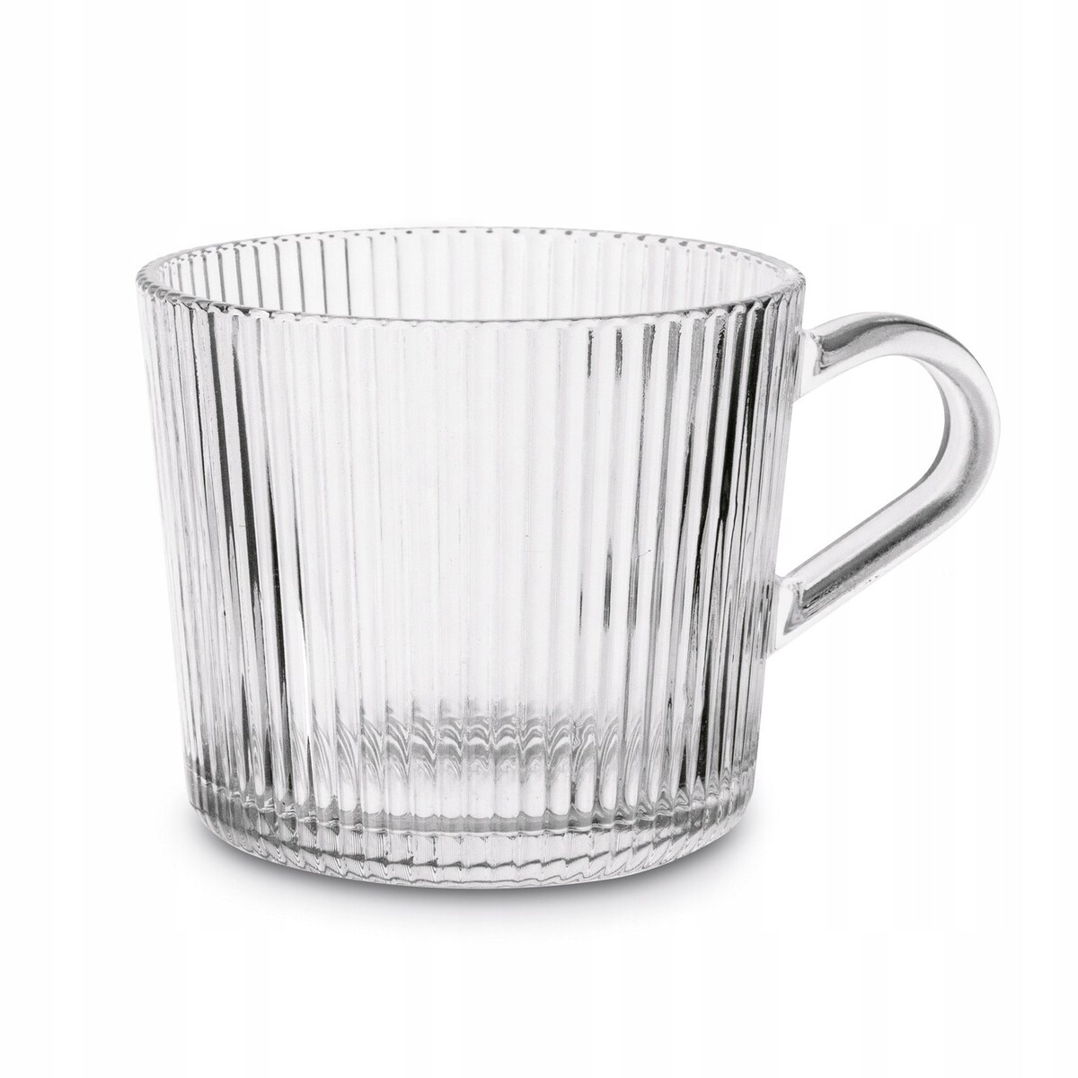 2x 400 ml KUBEK FILIŻANKA szklanka w paski na herbatę kawę latte desery