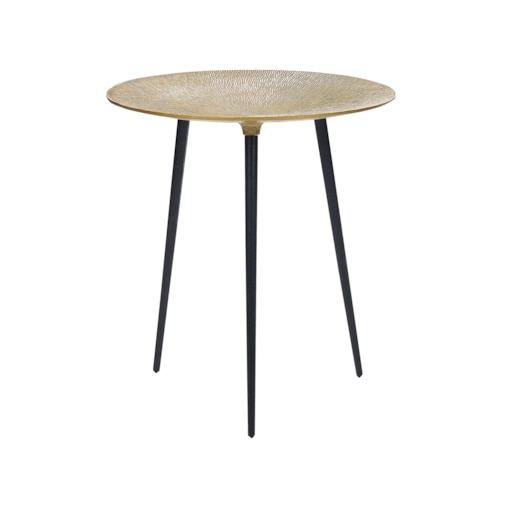 Stolik pomocniczy metalowy czarno-złoty WAIPU