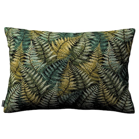 Poszewka Kinga na poduszkę prostokątną 47x28 zielone liście paproci