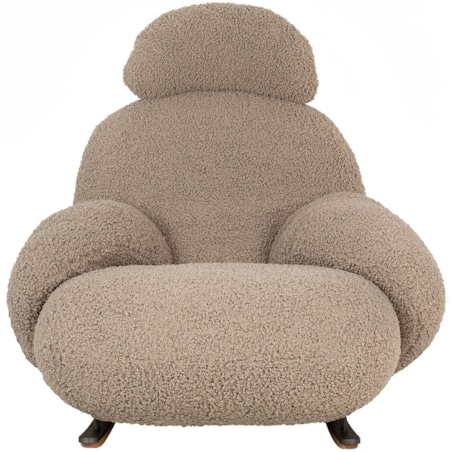 Pluszowy fotel bujany PLUSH TEDDY KH0101009574 ciemny beżowy, King Home