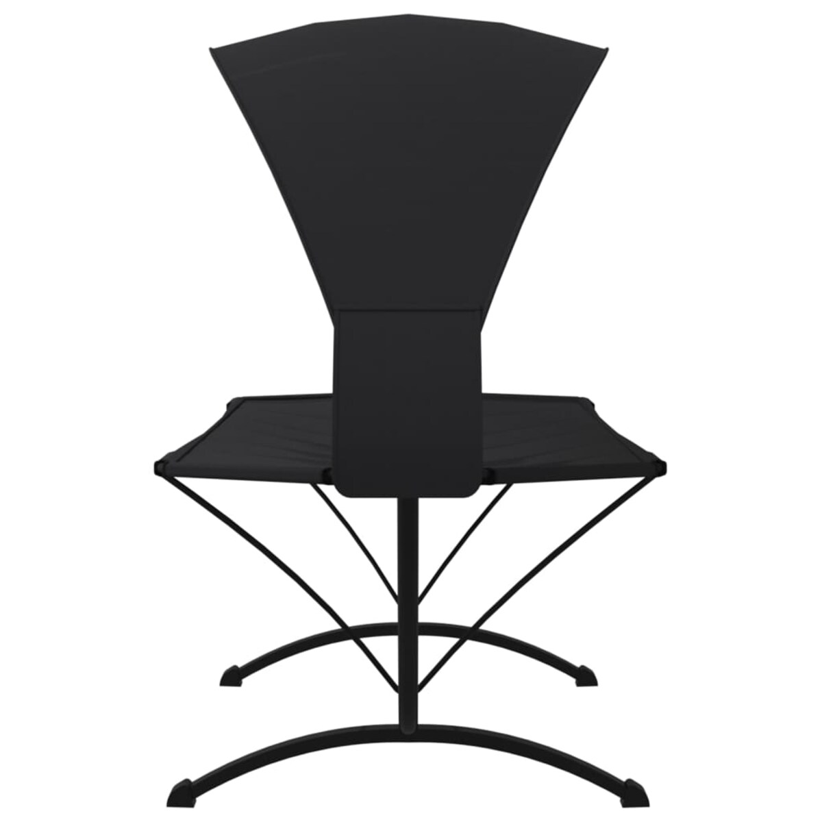 vidaXL Leżak z zadaszeniem, czarny, stal i tkanina Oxford