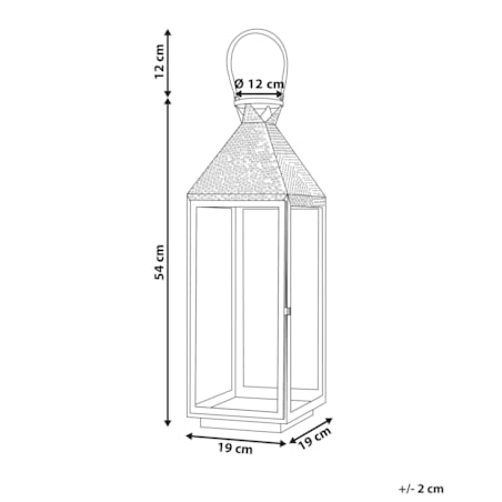 Lampion stalowy 54 cm czarny BALI