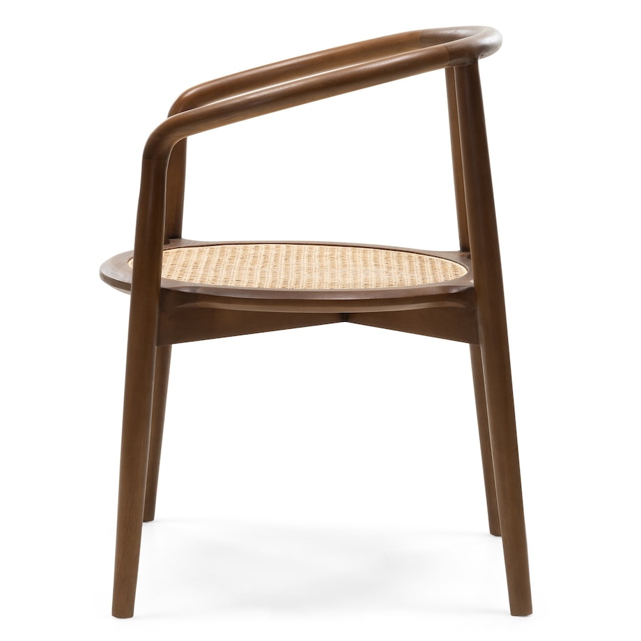 Krzesło drewniane CHARLOTTA 80x60x57 cm orzech zaokrąglone