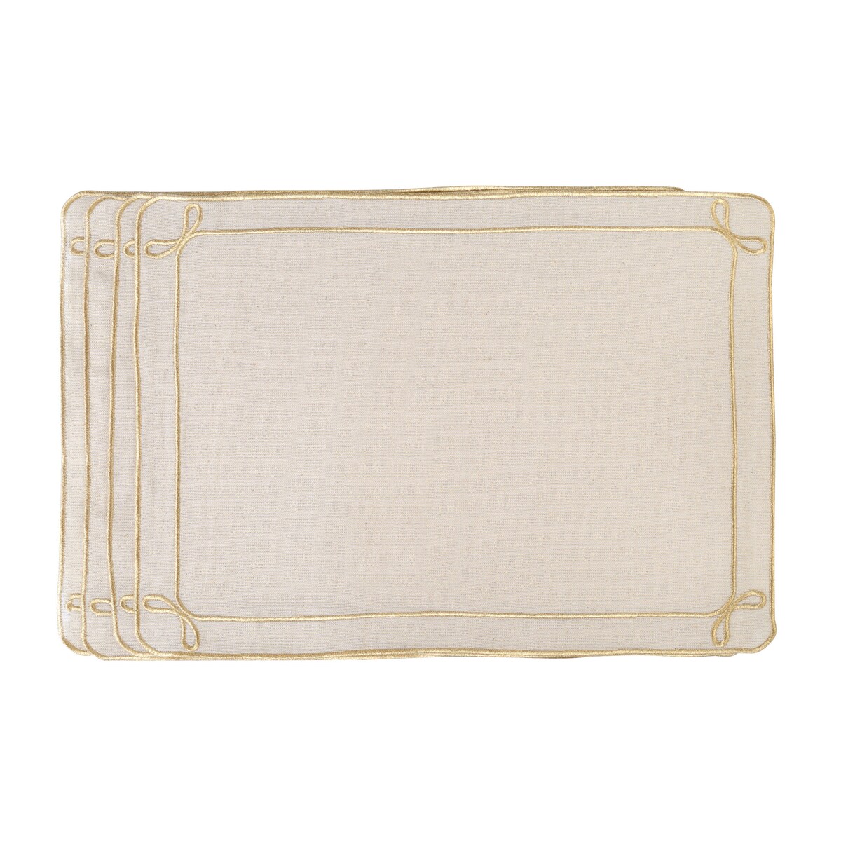 Haftowane podkładki Golden Bows - 6 sztuk