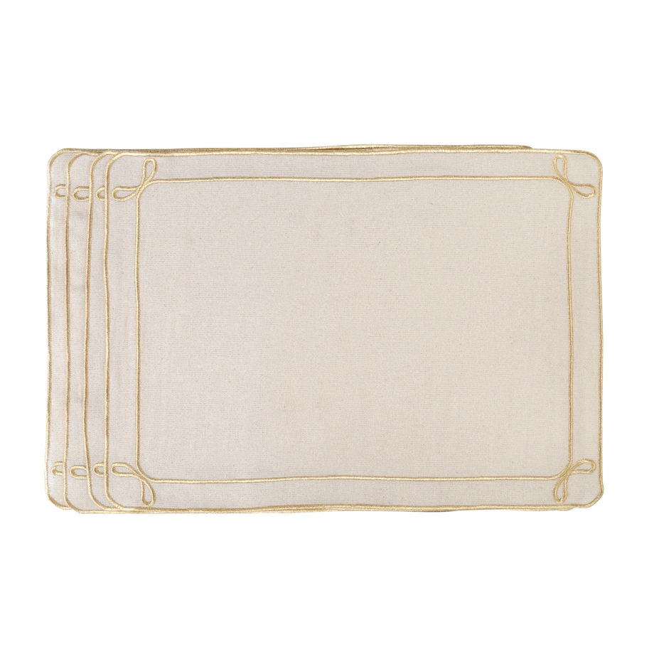 Haftowane podkładki Golden Bows - 6 sztuk