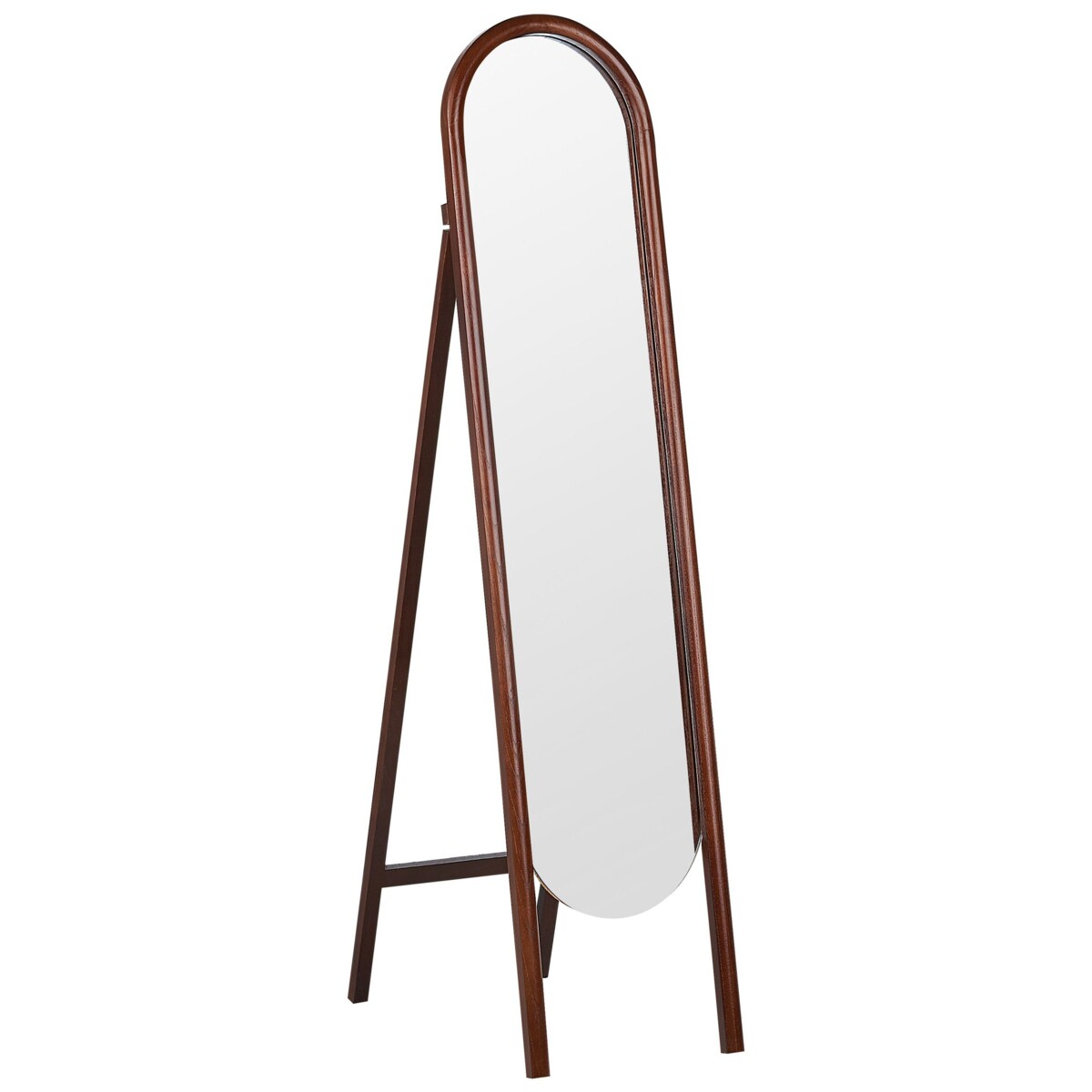 Lustro stojące 30 x 150 cm ciemne drewno CHELLES