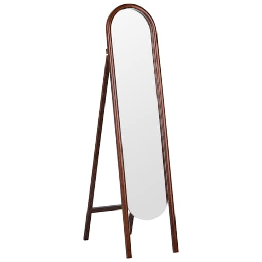 Lustro stojące 30 x 150 cm ciemne drewno CHELLES
