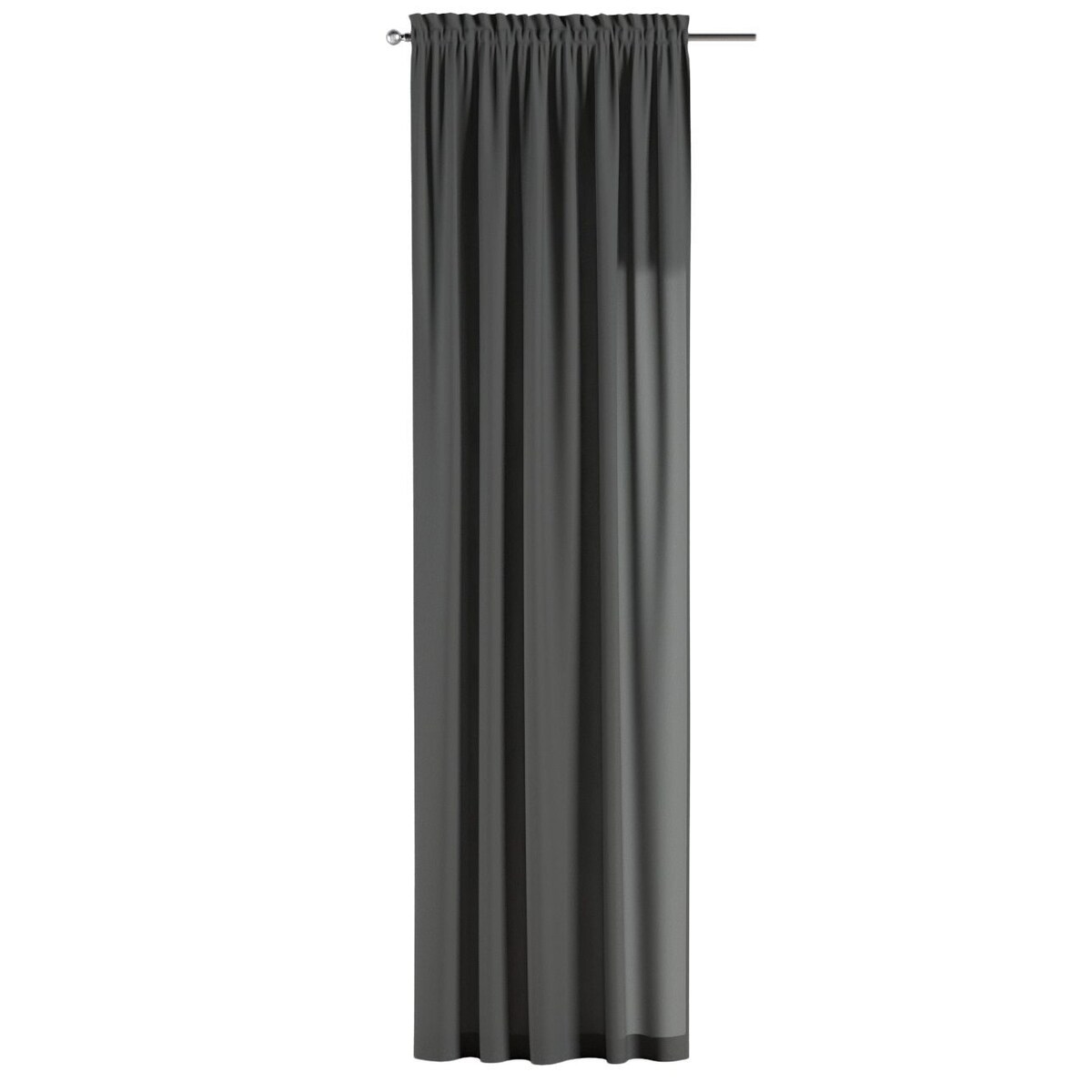 Zasłona na kanale z grzywką 1 szt. 130x260 szary