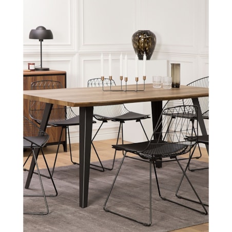 Świecznik metalowy 12 cm czarny BANGKA