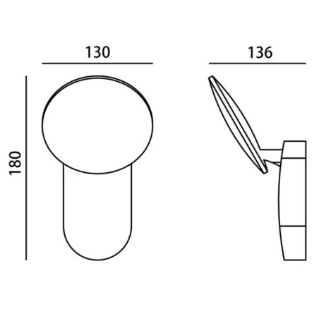 Ścienna lampa zewnętrzna Monti OWL-6214-4K Italux LED 7W 4000K IP54 czarny biały